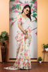Vasthrlay White Unstitched Saree