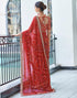 Vasthrlay Embroidery Georgette Unstitched Sky Blue Saree