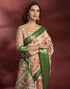 Vasthrlay Womens Printed Unstitched Navy Blue Saree