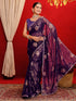 Vasthrlay Georgette Printed Dark Saree