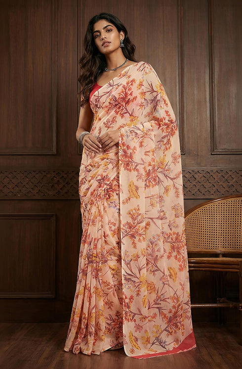 Vasthrlay Georgette Printed Saree