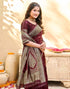 Vasthrlay Womens Weaving Unstitched Cream Saree