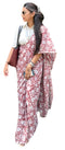 Vasthrlay Maroon Printed Unstitched Saree