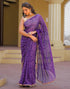 Vasthrlay Georgette Bandhani Unstitched Maroon Saree
