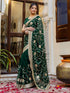 Vasthrlay Georgette Embroidery Navy Navy Blue Saree