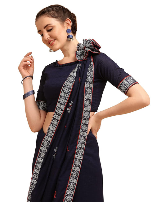 Vasthrlay Vichitra Embroidery Saree