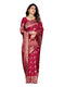 Vasthrlay Kanjeevaram Silk Unstitched Rani Dark Ethnic Wear