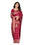 Vasthrlay Kanjeevaram Silk Unstitched Rani Dark Ethnic Wear
