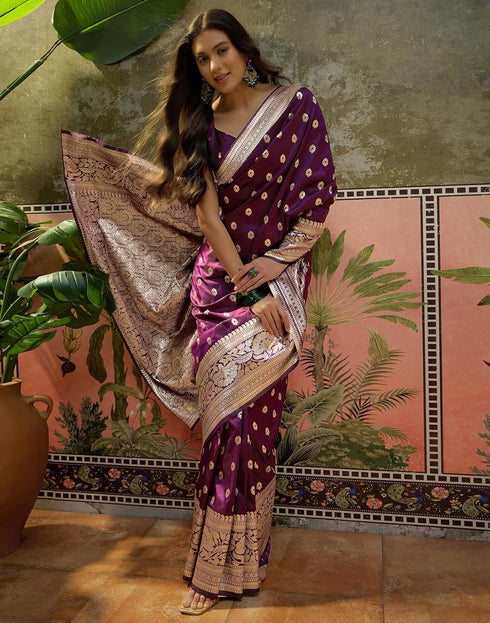 Vasthrlay Kanjivaram Jacquard Unstitched Pink Saree