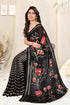 Vasthrlay Fashion Chiffon Printed Grey Ethnic Wear