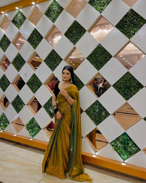 VasthrlayBoarder Unstitched Chhaavak Mustard Free Ethnic Wear