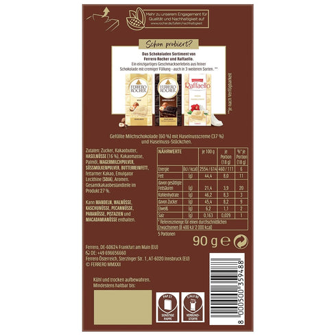 Ferrero Rocher Chocolate Bar 90g