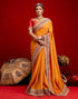 Vasthrlay Vichitra Embroidery Unstitched Red Saree