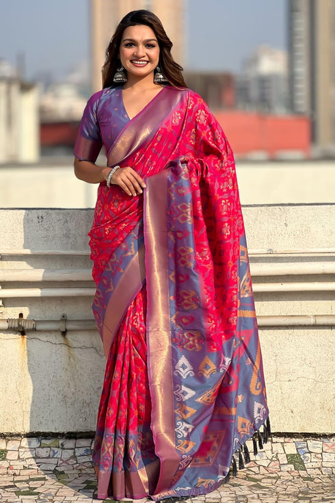 Vasthrlay Kanjivaram Patola Unstitched Ethnic Wear