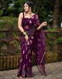 Vasthrlay Georgette Printed Unstitched Red Saree