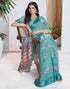 Vasthrlay Georgette Printed Unstitched Multicolor Saree