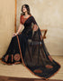 Vasthrlay Georgette Bandhani Unstitched Green Saree
