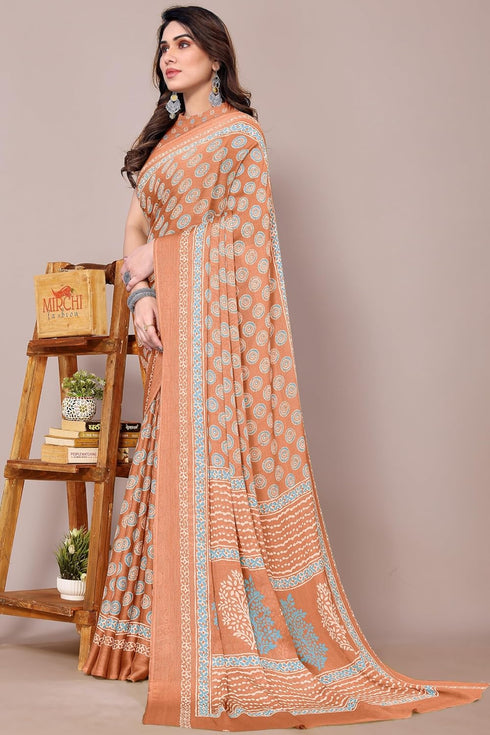 Vasthrlay Fashion Chiffon Printed Ethnic Wear