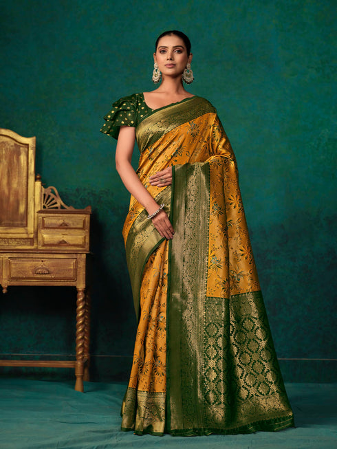 Vasthrlay Banarasi Floral Saree