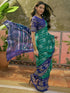 Vasthrlay Georgette Printed Unstitched Rani Pink Saree