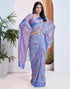 Vasthrlay Womens Georgette Unstitched Peach Saree