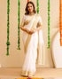 Vasthrlay Special Weaving Unstitched Off White Saree
