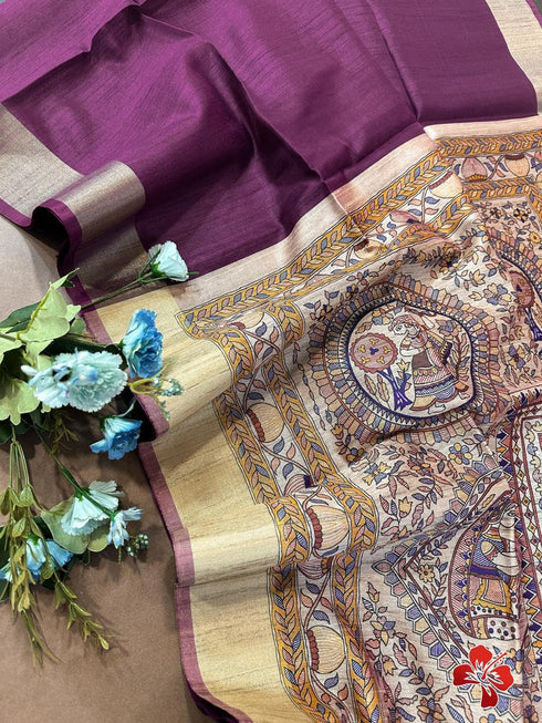 Vasthrlay Soft Tussar Saree