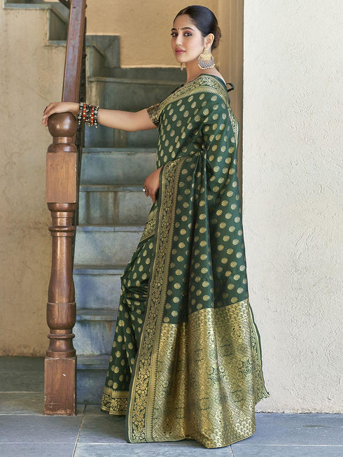 Vasthrlay Banarasi Unstitched Saree