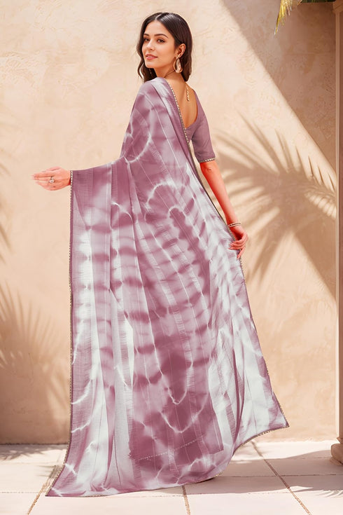 Vasthrlay Fashion Chiffon Shibori Printed Ethnic Wear