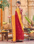 Vasthrlay Georgette Embroidery Unstitched Red Saree