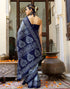 Vasthrlay Womens Printed Unstitched Maroon Saree