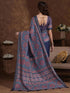 Vasthrlay Weaving Printed Unstitched Dusty Pink Saree