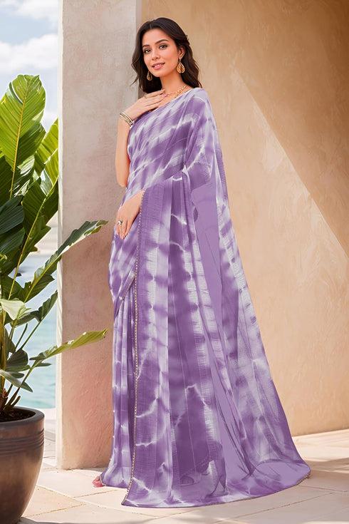 Vasthrlay Fashion Chiffon Shibori Printed Ethnic Wear