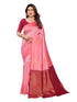 Vasthrlay Silk Unstitched Pink Dark Free Ethnic Wear