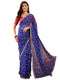 Vasthrlay Vasthrlaywomensbluegeorgettebandhaniprintembroideredlaceworksareewithunstitchedblousepiece Sareeforwoman Designersareeforwomen Tr Ethnic Wear