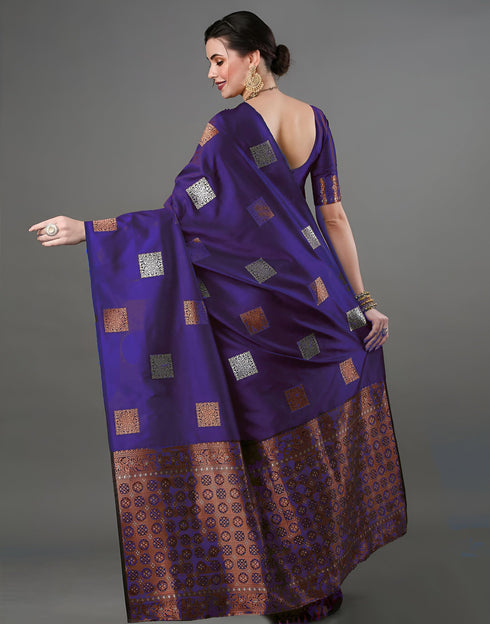 Vasthrlay Banarasi Unstitched Saree