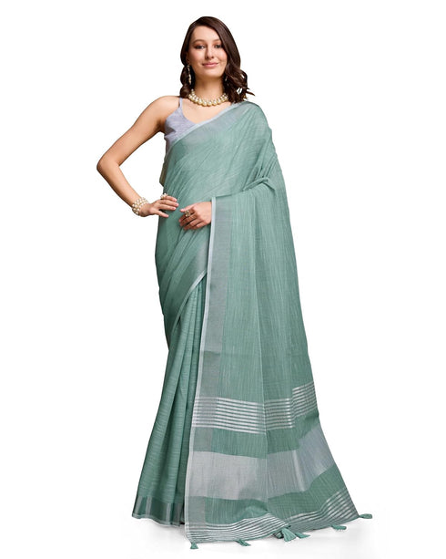 Vasthrlay Women's Cotton Unstitched Blouse Saree