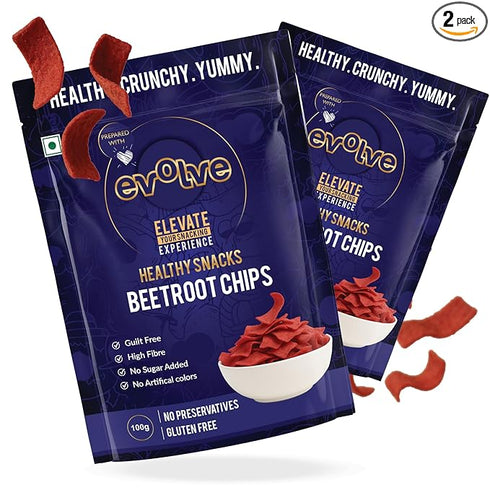 Evolve Healthy Baked Beetroot Chips Snacks
