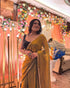 VasthrlayBoarder Unstitched Chhaava Mustardddddd Mustard Free Ethnic Wear