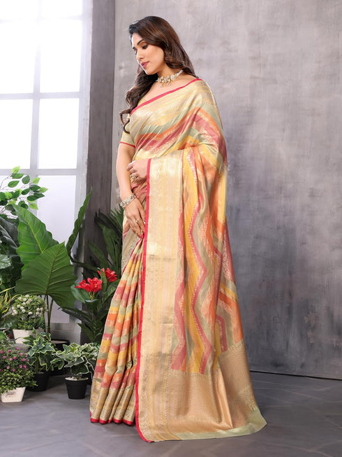 VasthrlayJacquard Unstitched Maharani Pista Free Ethnic Wear
