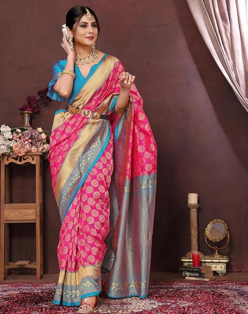 Vasthrlay Kanjivaram Fashionable Az Ys Maliya Parent Ethnic Wear