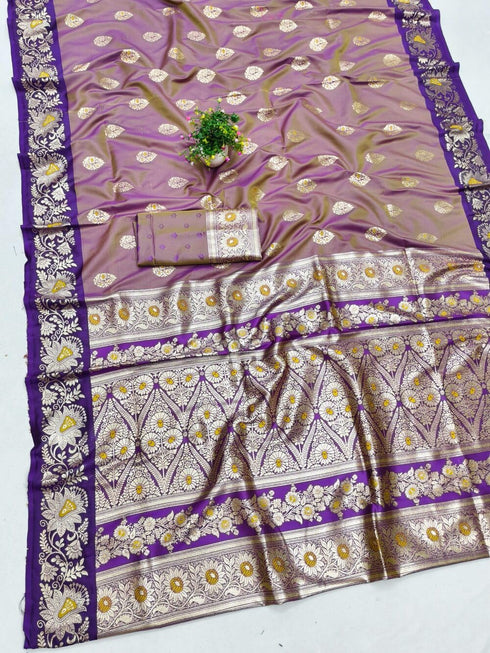 Vasthrlay Kanjivaram Banarasi Festival Unstitched Saree