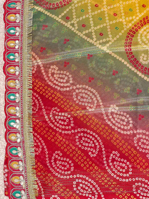 Vasthrlay Weightless Georgette Lime Saree
