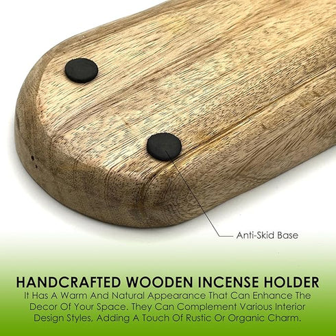 Simply Vedic Dual Incense Holder Burner & Ash Catcher Tray