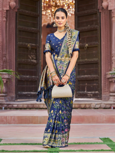 Vasthrlay Kanjivaram Unstitched Saree