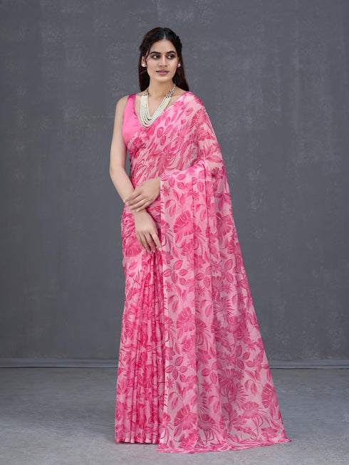 Vasthrlay Chiffon Floral Saree