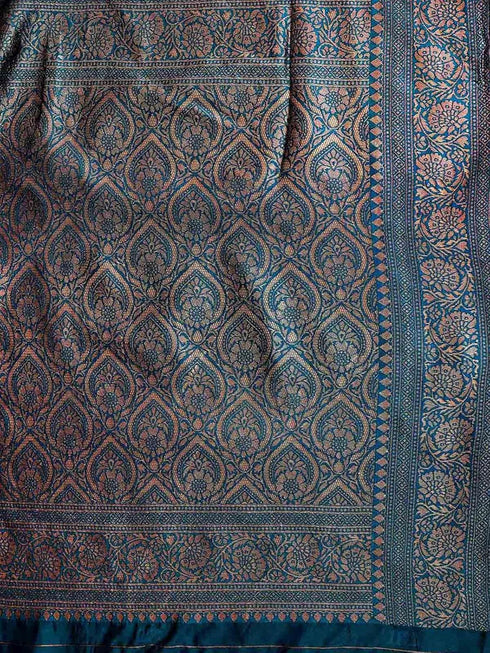 Vasthrlay Banarasi Weaving Yellow Saree
