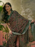 Vasthrlay Georgette Jacquard Unstitched Black Saree