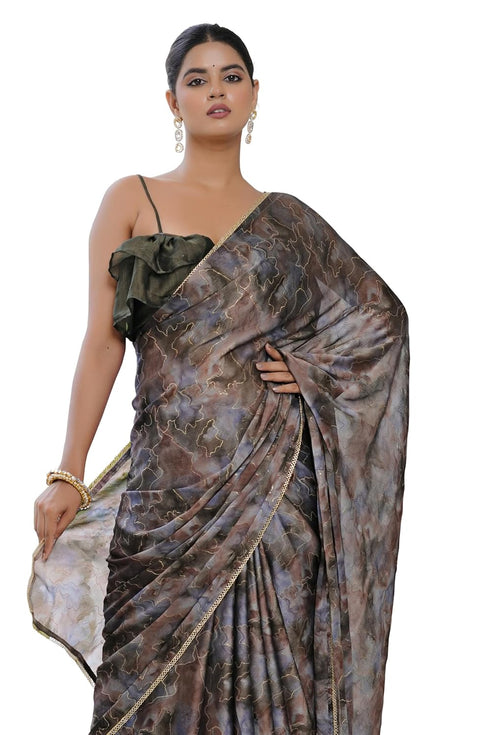 Vasthrlay Fashion Georgette Leheriya Dark Ethnic Wear