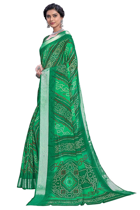 Vasthrlay Bandhani Chiffon Blue Ethnic Wear